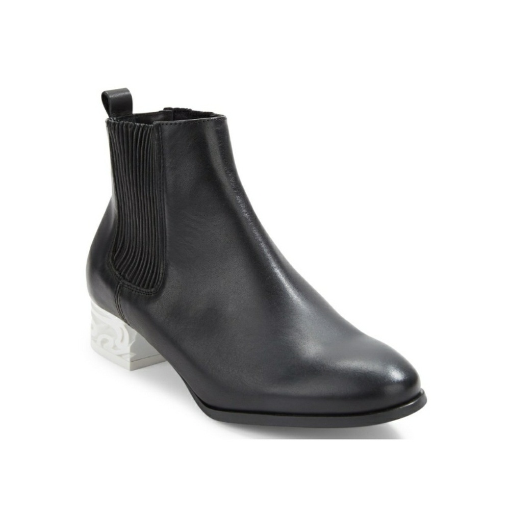 NEW! Miista Black Ashlynn Leather Ankle Boot